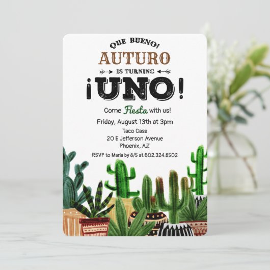 ファースト1バースデーフィエスタサボス招待状 招待状 (スタンド正面)