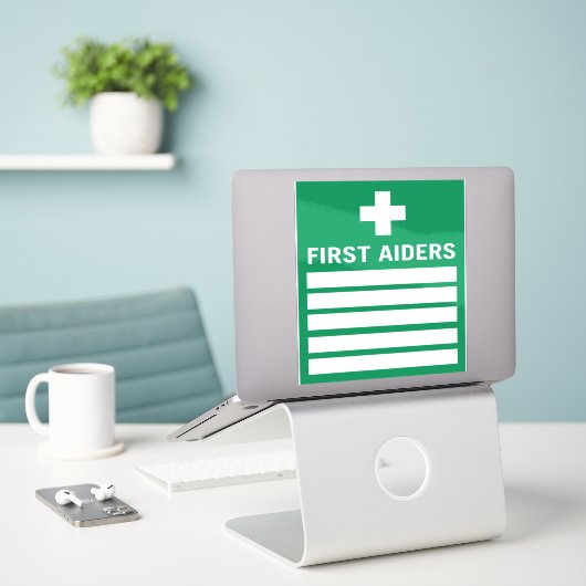 ファースト・アイダー シール (デスク上のノートパソコン)