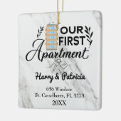 ファースト・アパートメント2022名前をカスタムする&アドレス セラミックオーナメント (左)