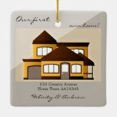 ファースト・オア・ホームのミニマリスト写真 セラミックオーナメント (裏面)