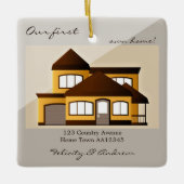 ファースト・オア・ホームのミニマリスト写真 セラミックオーナメント (正面)