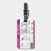 ファースト・クラスの搭乗券の荷物のラベル ラゲッジタグ (正面縦)