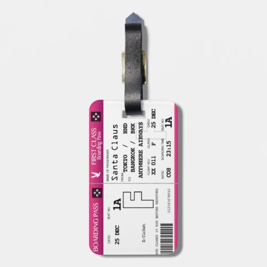 ファースト・クラスの搭乗券の荷物のラベル ラゲッジタグ (裏面縦)
