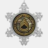 ファースト・クラス・クリスマス・メタル・オーナメント スノーフレークピューターオーナメント (正面)