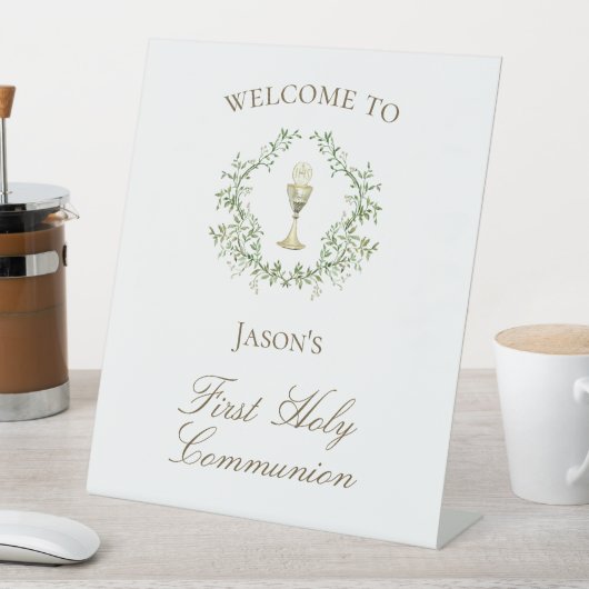 ファースト・コミュニオンアリスのクレスト・グリーン 台座サイン (インサイチュ)