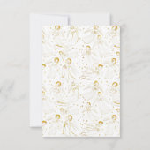 ファースト・コミュニオンカトリックの女の子ゴールデンエンジェルスデザイン 招待状 (裏面)