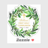 ファースト・コミュニオングリーナリーリース&フェイク金ゴールド・クロス シール (シート)
