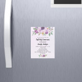 ファースト・コミュニオンバイオレットの花は贅沢を越える マグネット招待状