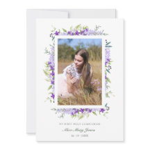 ファースト・コミュニオンパープルシェーズ・フラワーブランチ