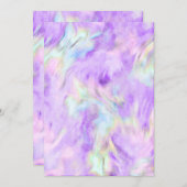 ファースト・コミュニオンパープル絞り染めクロス 招待状 (正面/裏面)
