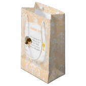 ファースト・コミュニオンブルネットヘアガールサンキュー スモールペーパーバッグ (正面アングル)