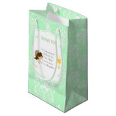 ファースト・コミュニオンブルネットヘアガールサンキュー スモールペーパーバッグ (正面アングル)