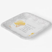 ファースト・コミュニオンブロンド・ガール・シルバーダマスク ペーパープレート (傾斜あり)