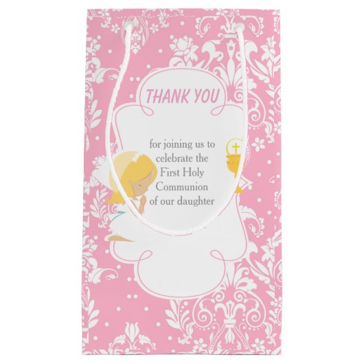 ファースト・コミュニオンブロンド・ヘアガール・サンキュー スモールペーパーバッグ (正面)