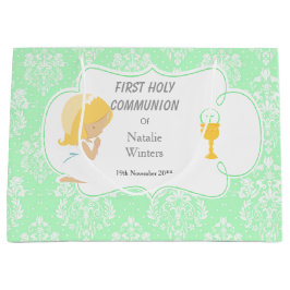 ファースト・コミュニオンブロンド・ヘアガール・サンキュー ラージペーパーバッグ