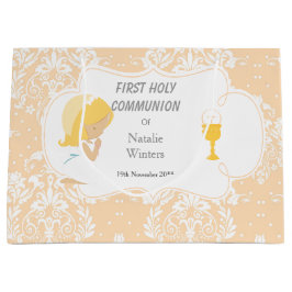 ファースト・コミュニオンブロンド・ヘアガール・サンキュー ラージペーパーバッグ