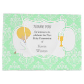 ファースト・コミュニオンブロンド・ボーイグリーンダマスク ラージペーパーバッグ (裏面)