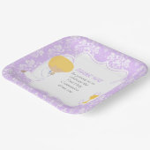 ファースト・コミュニオンブロンド・ボーイパープルダマスク ペーパープレート (傾斜あり)