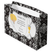 ファースト・コミュニオンブロンド・ボーイブラックダマスク ラージペーパーバッグ (裏面アングル)