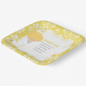 ファースト・コミュニオンブロンド・ボーイ・金ゴールド・ダマスク ペーパープレート (傾斜あり)