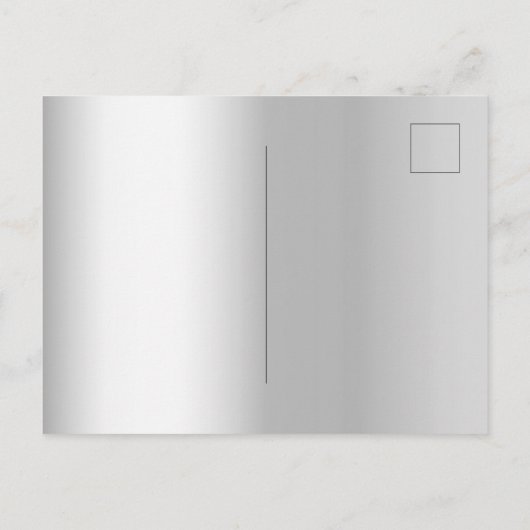 ファースト・コミュニオンラベンダーのシルバーバイオレットの輝き インビテーションポストカード (裏面)