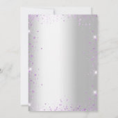 ファースト・コミュニオンラベンダーのシルバーバイオレットの輝き 招待状 (裏面)