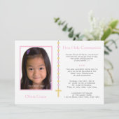 ファースト·コミュニオン-ガール 招待状 (スタンド正面)