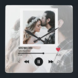 ファースト・ダンス・ソ結婚ングの記念日パーソナライズされた スクエア壁時計<br><div class="desc">ファースト・ダンス・ソ結婚ングの記念日パーソナライズされた</div>