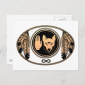 ファースト・ネイションズカードウルフ先住民アートカードメティス ポストカード (正面/裏面)