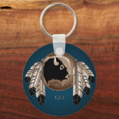 ファースト・ネーションズキーチェーン野生生物アートギフト記念 キーホルダー (正面)