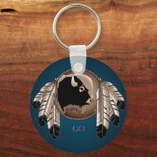 ファースト・ネーションズキーチェーン野生生物アートギフト記念 キーホルダー (正面)