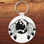 ファースト・ネーションズキーチェーン野生生物アートギフト記念 キーホルダー (正面)