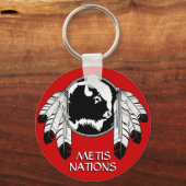 ファースト・ネーションズキーチェーン野生生物アートギフト記念 キーホルダー (正面)