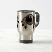 ファースト・ネーションズタンブラーワイルドライフアートコーヒーカップ トラベルマグ (正面右)