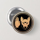 ファースト・ネーションズボタンウルフ先住民アートメティス国旗 缶バッジ (正面&裏面)