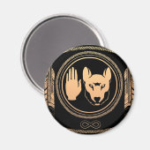 ファースト・ネーションズマグネットメティウルフ先住民アート マグネット (正面/裏面)