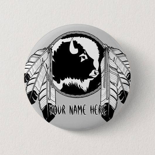 ファースト・ネーションズ・ボタカスタムンMatis Wildlifeボタン 缶バッジ (正面)