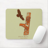 ファースト・ネーションズHaida Eagle & Totem Pole Mouse mat マウスパッド (マウス)