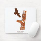 ファースト・ネーションズHaida Eagle & Totem Pole Mouse mat マウスパッド (マウス)