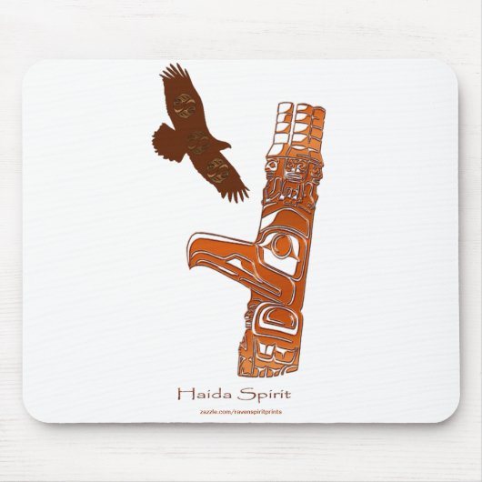 ファースト・ネーションズHaida Eagle & Totem Pole Mouse mat マウスパッド (正面)