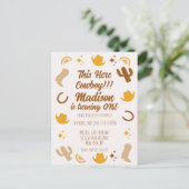 ファースト バースデー レインボー ロデオ グルーヴィー バースデー ポストカード (スタンド正面)