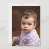 ファースト・ビーデイ誕生日イエロービーハニカムデイジー 招待状 (裏面)