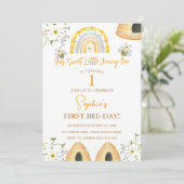 ファースト・ビー・デイ我々の甘い小さな蜂蜜ビー誕生日 招待状 (スタンド正面)