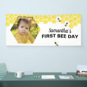 ファースト・ビー・デイ誕生日バナーハニカムデザイン 横断幕 (トレードショー)