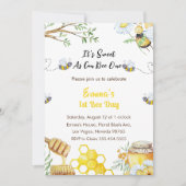 ファースト・ビー・デイSo Sweet To Bee One Birthday Party 招待状 (正面)