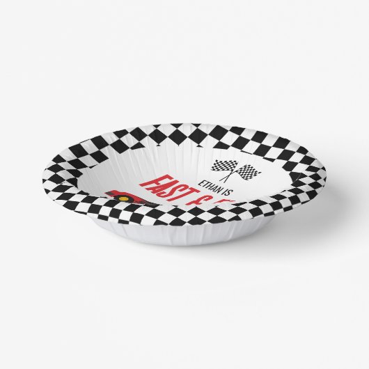 ファースト&ファイブレッドフラームレースカー5thバースデーパーティー ペーパーボウル (傾斜あり)