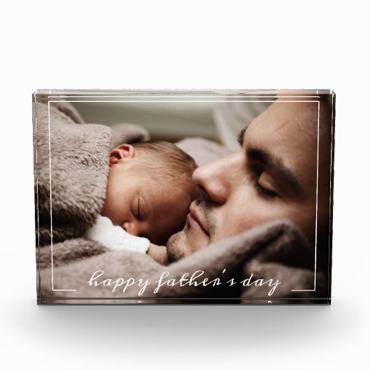 ファースト·ファザーズ·デイ·カスタム生まれたばかりの写真 フォトブロック (正面)