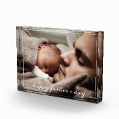 ファースト·ファザーズ·デイ·カスタム生まれたばかりの写真 フォトブロック (右)