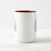 ファースト・ファーザーの日のパパ娘の息子アップロード写真 ツートーンマグカップ (中央)