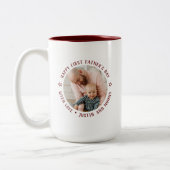 ファースト・ファーザーの日のパパ娘の息子アップロード写真 ツートーンマグカップ (左)